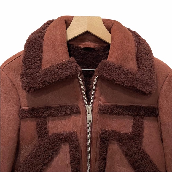 ♦️SOLD♦️ALLSAINTS Asher Shearling Biker Jacket - Picture 3 of 16